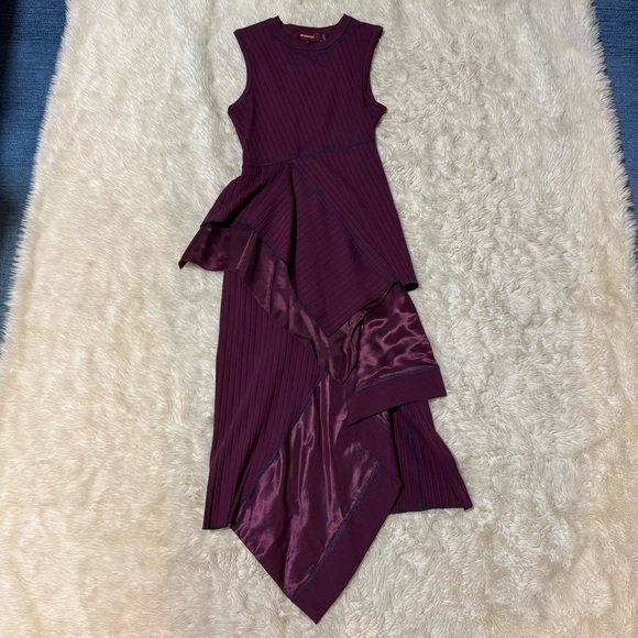 Sies Marjan Tanya Ribbed Asymmetrical Dress - Size 2 - Picture 3 of 7